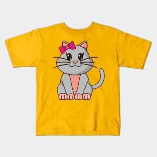 cute little gray cat Kids T-Shirt